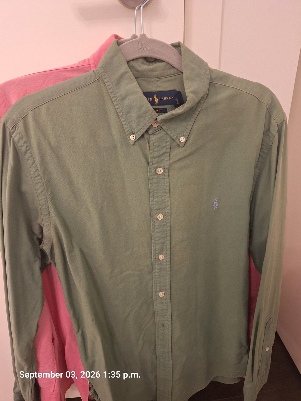 Ralph Lauren Green Button-Down Oxford Shirt for Men